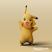 皮卡丘宠物小精灵3D模型
