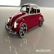 大众甲壳虫汽车 3D模型