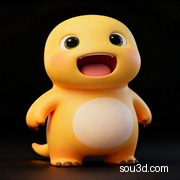 奶龙开心 我是奶龙 Q版3D打印stl手办玩具