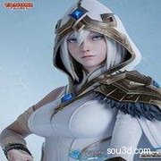艾希寒冰射手Ashe《英雄联盟》游戏角色雕刻手办3D打印模型