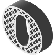 晶格多孔字母"Oo"