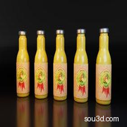 果汁瓶 橙汁_stl