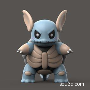 神奇宝贝 宝可梦万圣节杰尼龟进化Halloween Wartortle