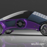 未来三轮车模型 3D模型（SolidWorks设计，提供stl文件）