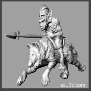 3D打印地精骑士与巨狼