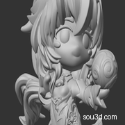 原神甘雨Q版 STL 3D打印模型手办