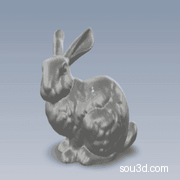 FLATFOOT斯坦福兔子jmil HIGH RES光滑.STL