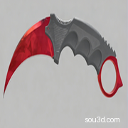 CSgo爪刀-红宝石