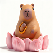 【卡皮巴拉&土拨鼠】超萌Q版佛系豚鼠 3D打印 手办 模型