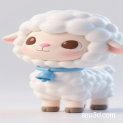 Q版卡通可爱小羊羔摆件
