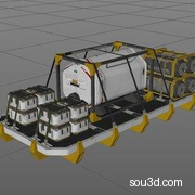 科幻太空基地探测车科幻舱实验室楼梯起重机电站油罐模型KB3D_MTM_PropCargo_A_grp