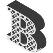 晶格多孔字母表"Bb"