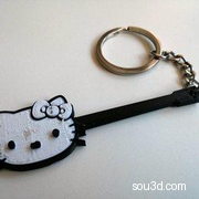 Hello Kitty Les Paul钥匙扣