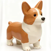 短腿柯基犬可爱+手办