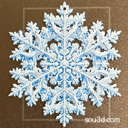 精巧的雪花装饰品
