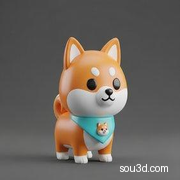 柴犬Q版手办