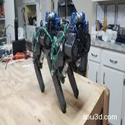 RoboDog四足机器人带3D打印滚珠丝杠执行器