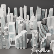 建筑模型 著名高楼大厦摩天轮城市地标3D场景