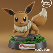 宝可梦 伊布 133 Eevee 3D打印 STL模型