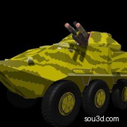 BTR-60+2灰浆装甲车模型