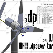 MKIII50 瓦特3d可打印风力发电机