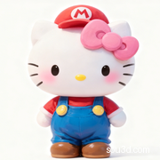马里奥Hello Kitty&凯蒂猫手办