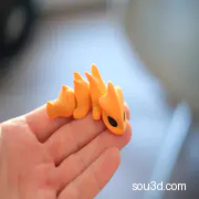 迷你关节龙 （磁铁钥匙扣）-玩具3D打印模型