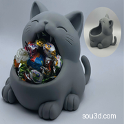 打哈欠碗猫 – 可爱的收纳小猫