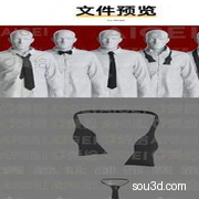 MD Clo3d男性正装西服长裤马甲领带包服装衣服Marvelous源文件