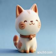 可爱三花小猫咪手办