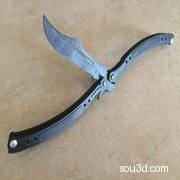 CSGO复制品的100%可打印蝴蝶刀（最准确的设计）