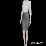 白领小姐姐office lady 3D模型带动画（Blender+C4D OC格式）