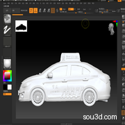 重庆出租车可打印obj、stl、zbrush