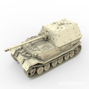 德国费迪南坦克歼击车3D打印模型