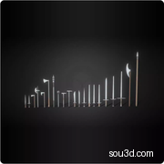冷兵器3d模型素材blender stl剑刀斧头武器欧式中世纪合集