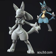 精灵宝可梦手办3D打印模型Lucario