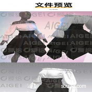 MD Clo3d时尚女性一字领上衣半身伞裙子公主裙3D模型服装源文件