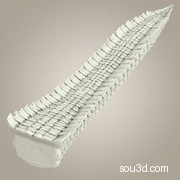 怪兽怪物尾骨尾巴爪子蝎尾鱼尾三维3D打印模型