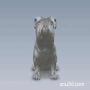 斗牛犬阿瑞斯笔筒