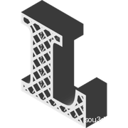 晶格多孔字母"Ll"