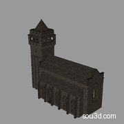 欧洲中世纪城堡建筑模型