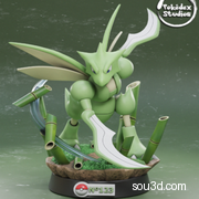 宝可梦 123 飞天螳螂 Pokédex Studios - 123 Scyther 3D打印 STL模型