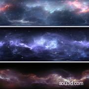 星空银河全景HDRI贴图exr格式_6k