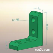 小型支架30x12x6 mm M4