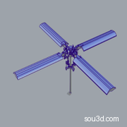 直升机螺旋桨3D
