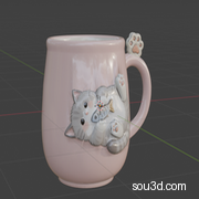 小猫马克杯可打印