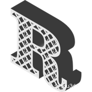 晶格多孔字母Rr"
