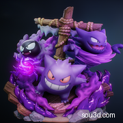 鬼斯 鬼斯通 耿鬼 Chibi Ghost 宝可梦