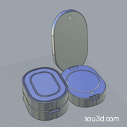 磁吸化妆盒子3D