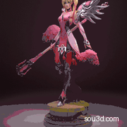 天使Mercy《守望先锋》游戏角色雕刻手办3D打印模型